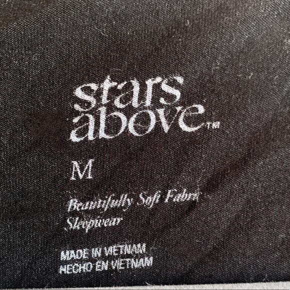 SOLD Target Black with White Trim Button Up Pajama Top - Picture 3 of 3